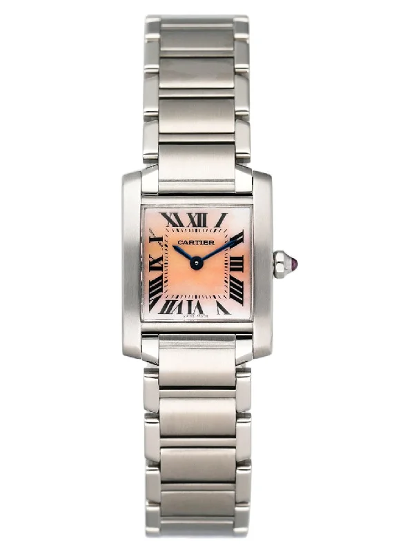 Find Your Signature Cartier Watch –Cartier Tank Francaise W51028Q3 MOP Steel Ladies Watch Box Papers