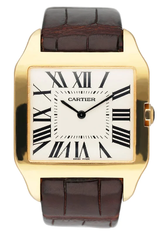 Shop Cartier Watches for Iconic Luxury –Cartier Santos Dumont W2008751 Large 18k Yellow Gold Mens Watch