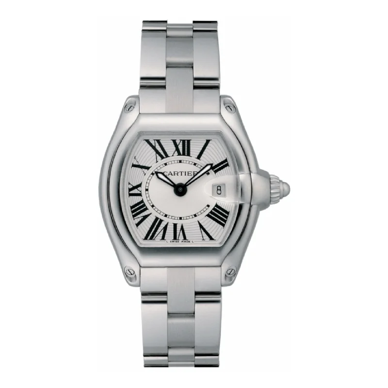 Cartier Watches: Designed for the Elite Collector –Cartier Roadster 36mm Watch - Ref: W62016V3 - Silver Roman Dial, Stainless Steel Bracelet