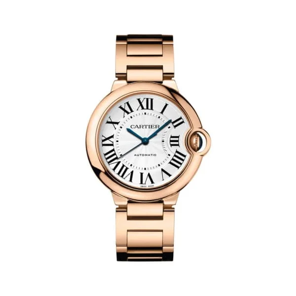 Discover Exclusive Cartier Watches –Cartier Ballon Bleu de Cartier 36.2mm Watch - Ref: W69004Z2 - Silver Roman Dial, 18K Rose Gold Bracelet