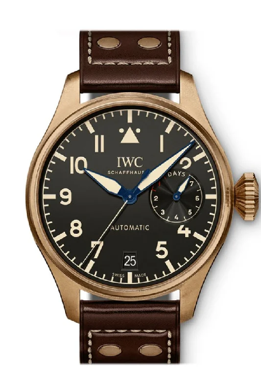 Discover IWC Watches with Legendary Quality –IWC Big Pilot's Heritage Black Dial Brown Leather Men's Watch IW501005