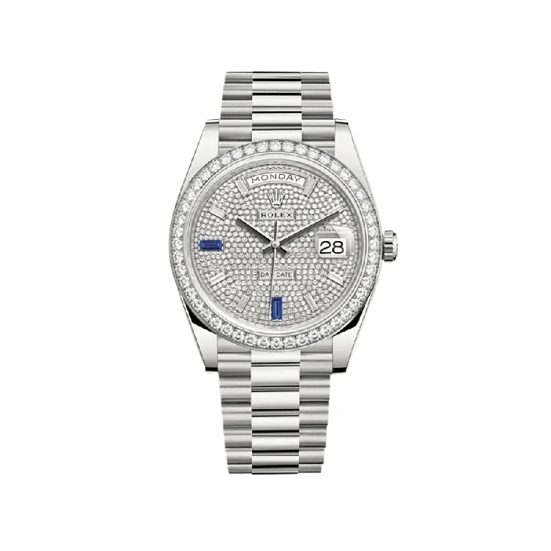 Rolex Watches: Crafted for Perfection and Luxury –Rolex Day-Date 228349RBR White Gold Diamond Bezel Diamond-Paved Dial