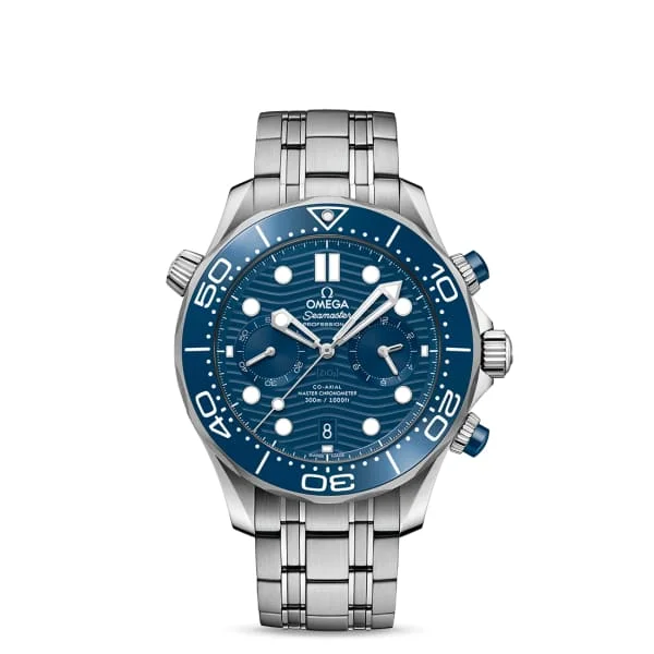 Explore Omega Watches for Modern Luxury –Omega Seamaster 44mm Watch - Ref: 210.30.44.51.03.001 - Blue Index Dial, Stainless Steel Bracelet