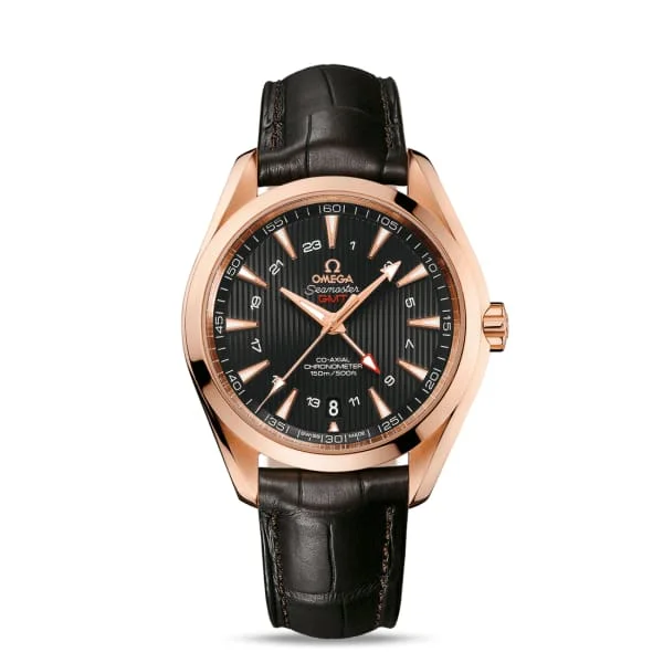 Omega Watches: A Legacy of Swiss Timekeeping –Omega Seamaster 43mm Watch - Ref: 231.53.43.22.06.002 - Grey Index Dial in 18K Rose Gold Case, Brown Leather Strap