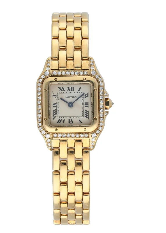 Shop Cartier Watches for Unbeatable Elegance –Cartier Panthere 1280 2 Yellow Gold Diamond Case Ladies Watch