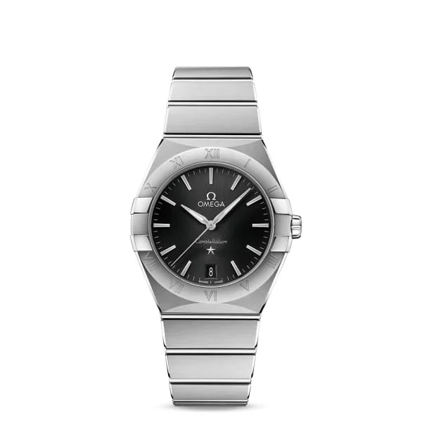 Shop Omega Watches for Timeless Luxury –Omega Constellation 36mm Watch - Ref: 131.10.36.60.01.001 - Black Index Dial, Stainless Steel Bracelet