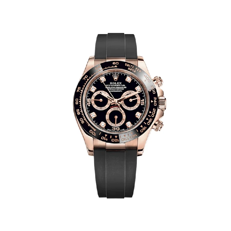 Shop Rolex Watches for Precision Timekeeping –Rolex Daytona 116515LN Rose Gold Black Diamond Dial