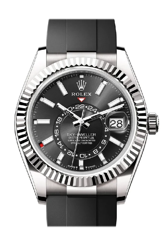 Shop for Rare Rolex Models –Rolex Sky Dweller 42 Black Dial White Gold Mens Watch 336239