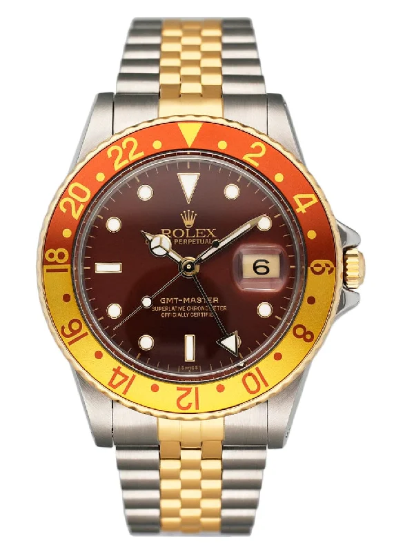 Shop for Classic Rolex Watches Online –Rolex GMT Master 16753 "Root Beer" Mens Watch