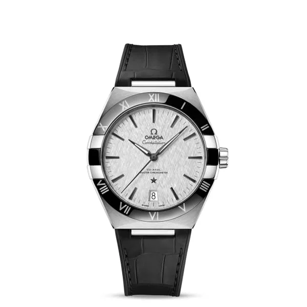 Discover Omega Watches for Timeless Style –Omega Constellation 41mm Watch - Ref: 131.33.41.21.06.001 - Rhodium-Grey Index Dial, Black Leather Strap