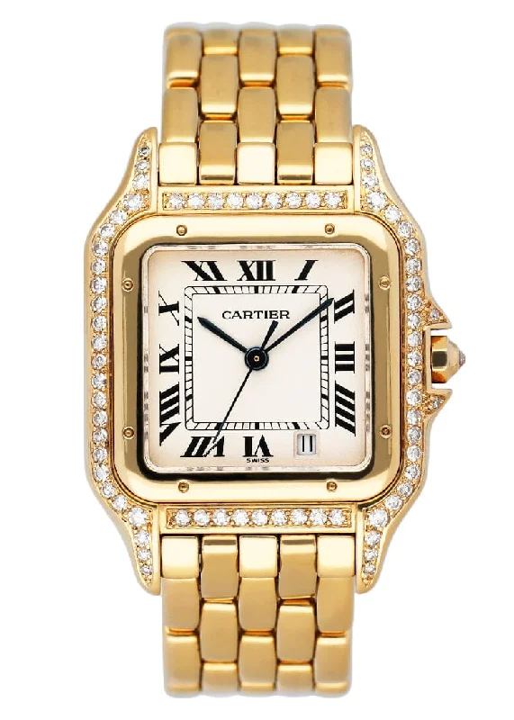 Shop Cartier Watches for Rare Collections –Cartier Panthere Medium 8839 Diamond 18K Yellow Gold Ladies Watch