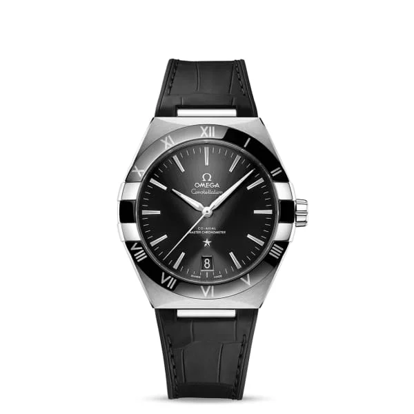 Find the Best Omega Timepieces for Your Collection –Omega Constellation 41mm Watch - Ref: 131.33.41.21.01.001 - Black Index Dial, Black Leather Strap