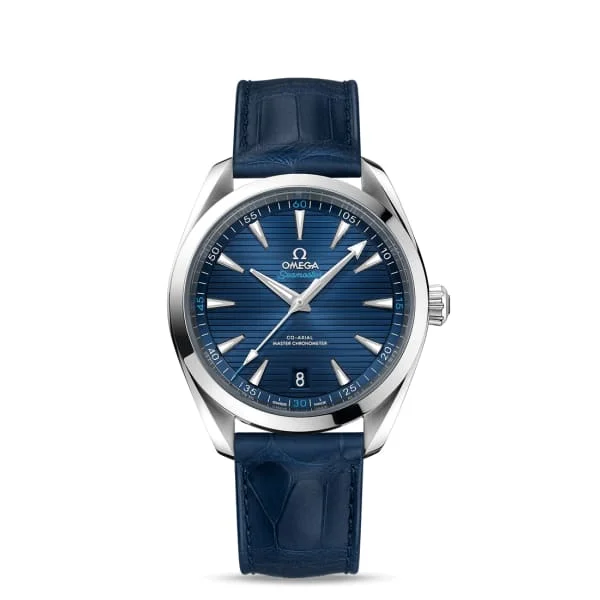 Shop Omega Watches for Lasting Quality –Omega Seamaster 41mm Watch - Ref: 220.13.41.21.03.001 - Blue Index Dial, Blue Leather Strap