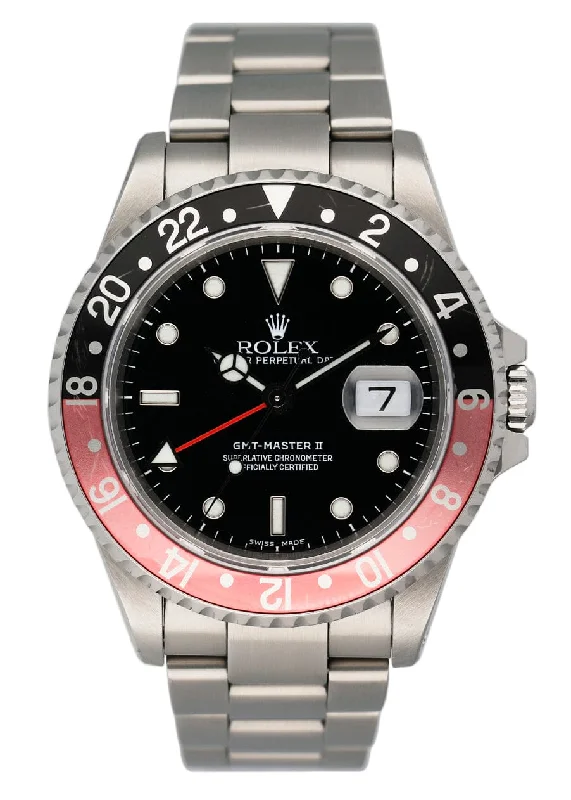 Shop Rolex Watches with Classic Appeal –Rolex GMT Master II 16710 "Coke" Bezel Mens Watch Box Papers