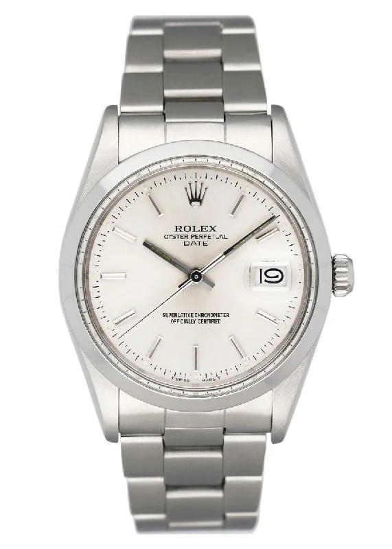 Rolex Watches: Precision Meets Timeless Elegance –Rolex Oyster Perpetual Date 15000 Silver Dial Mens Watch