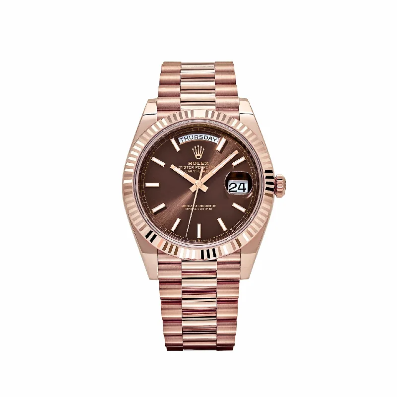 Timeless Rolex Timepieces Available Now –Rolex Day-Date Reference 228235 Rose Gold Chocolate Dial (2024)