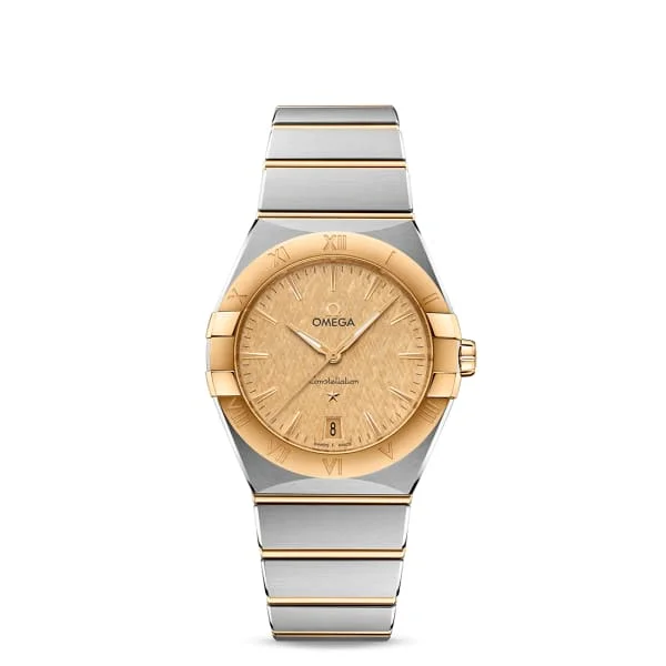 Explore Omega Watches for Exceptional Value –Omega Constellation 36mm Watch - Ref: 131.20.36.60.08.001 - Champagne Index Dial & 18K Yellow Gold Bezel, Two Tone Stainless Steel & 18K Yellow Gold Bracelet