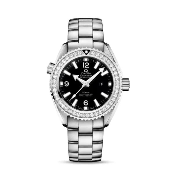 Omega Watches: Built for Performance and Luxury –Omega Seamaster 38mm Watch - Ref: 232.15.38.20.01.001 - Black Index Dial & Diamond Bezel, Stainless Steel Bracelet