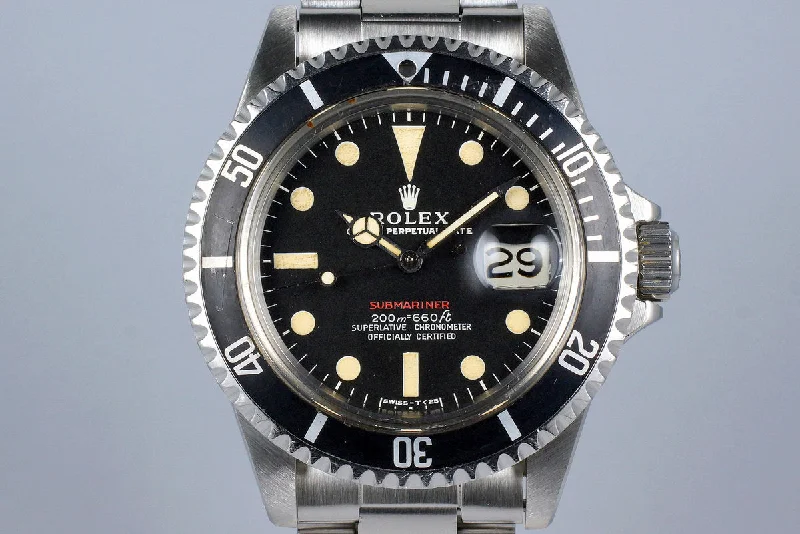 Rolex Watches for Men –1969 Rolex Red Submariner 1680 Mark I Dial