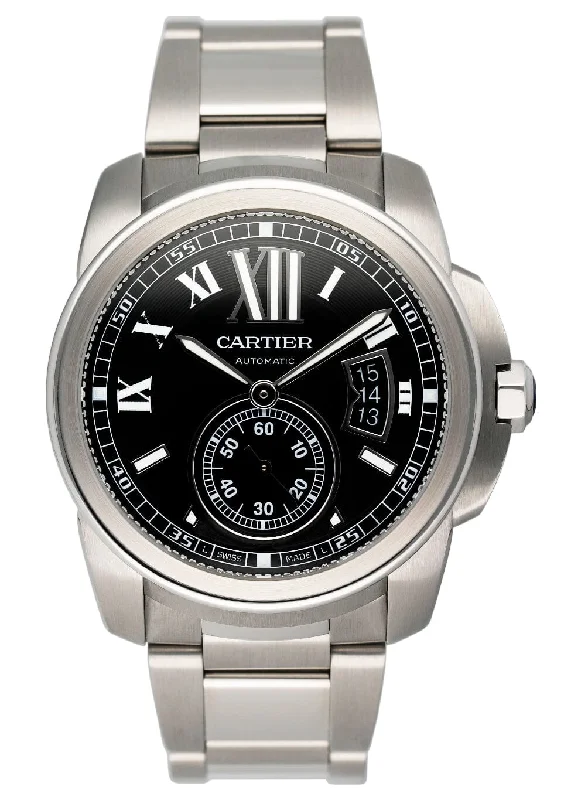 Shop Cartier Watches for the Modern Era –Cartier Calibre W7100016 Black Dial Steel Mens Watch