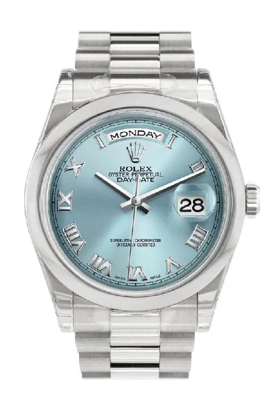 Find Iconic Rolex Timepieces for the True Collector –Rolex Day Date 36 Ice blue Roman Dial President Men's Watch 118206