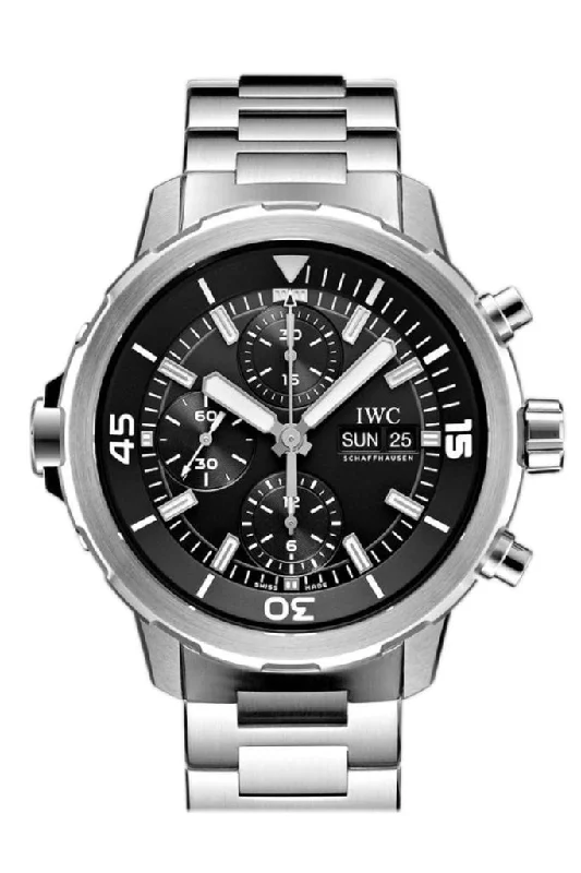 Shop IWC Watches for Exceptional Craftsmanship –IWC Aquatimer Automatic Chronograph Black Dial Stainless Steel 44mm Men's Watch IW376804