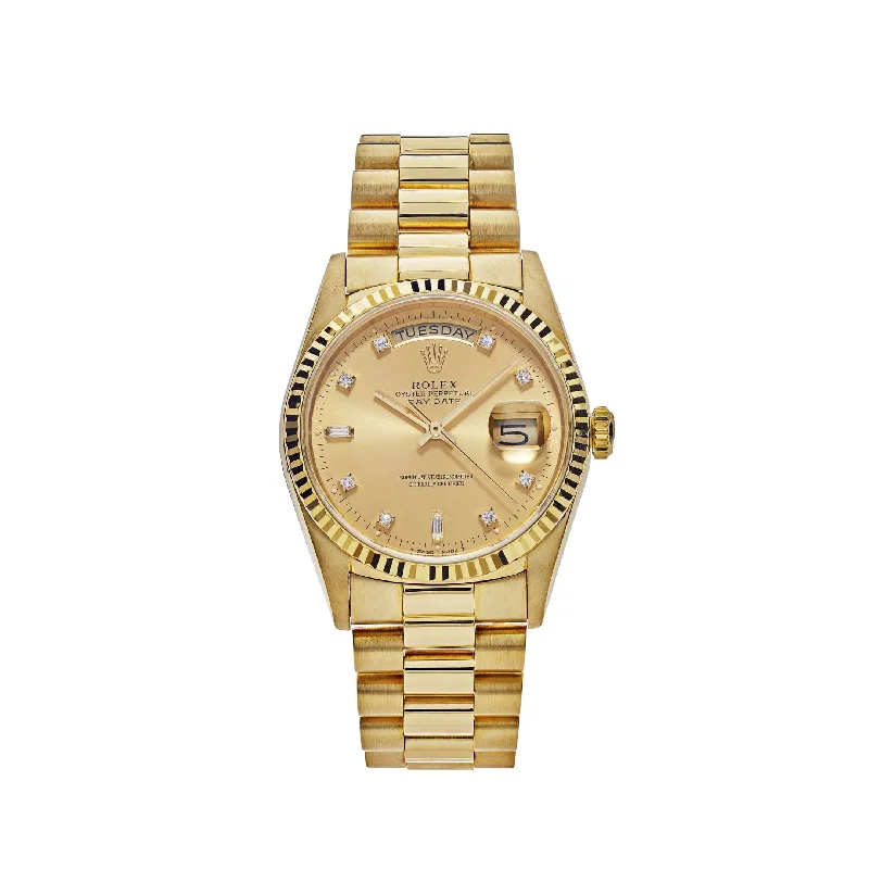 Classic Rolex Models Available –Rolex Day-Date 18238 Presidential Yellow Gold Champagne Diamond Dial