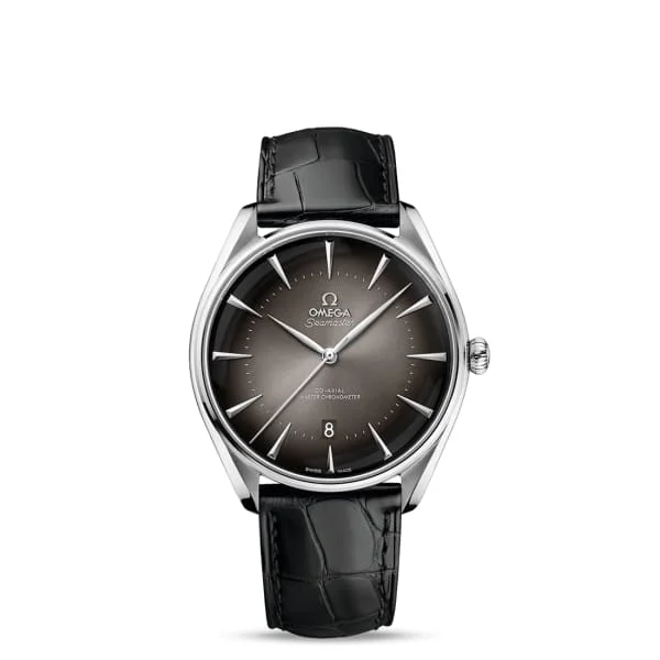 Omega Watches: Timeless Design and Craftsmanship –Omega Seamaster 40mm Watch - Ref: 511.13.40.20.06.001 - Grey Index Dial, Black Leather Strap