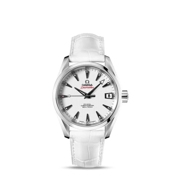 Omega Watches: Crafted for Enduring Quality –Omega Seamaster 39mm Watch - Ref: 231.13.39.21.54.001 - White Diamond Index Dial, White Leather Strap