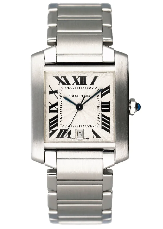 Explore Cartier Watches for the True Connoisseur –Cartier Tank Francaise W51002Q3 Stainless Steel Mens Watch Box Papers