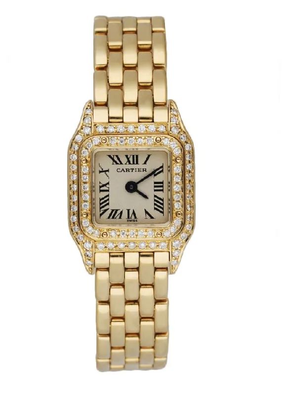 Discover Cartier Watches with Legendary Status –Cartier Panthere Mini 1131-1 18K Yellow Gold & Diamond Set Ladies Watch