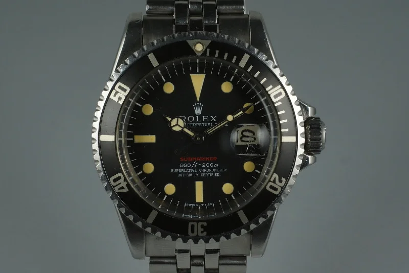 Shop Rolex Watches for Unmatched Precision –1970 Rolex RED Submariner 1680 with Mark 4 Dial